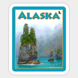 Rocky Seascape Alaska Sticker